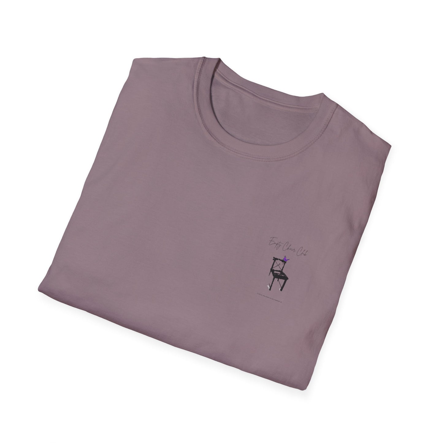 EMPTY CHAIR CLUB Unisex Softstyle T-Shirt - Casual Comfort for Relaxation and Reflection