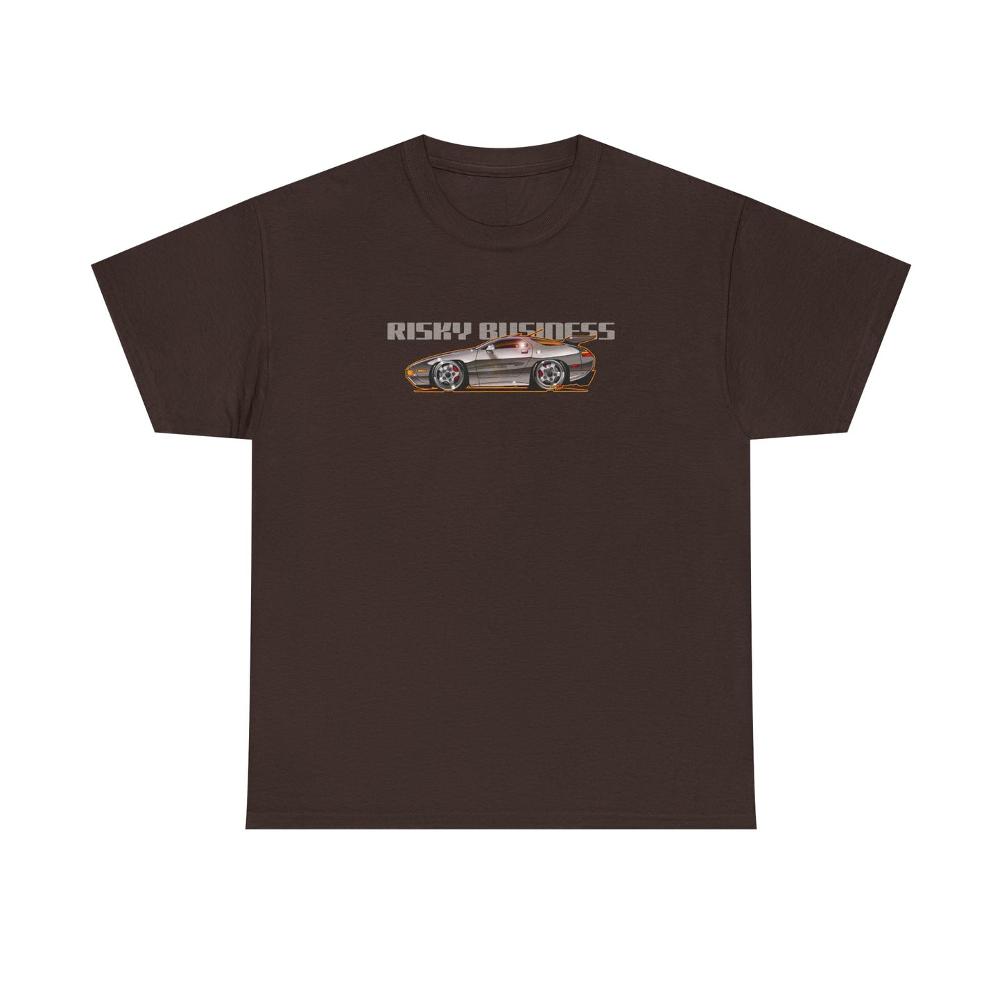 RISKY BUSINESS Porsche 928 Fireball Art Cotton Tee Shirt - Colors