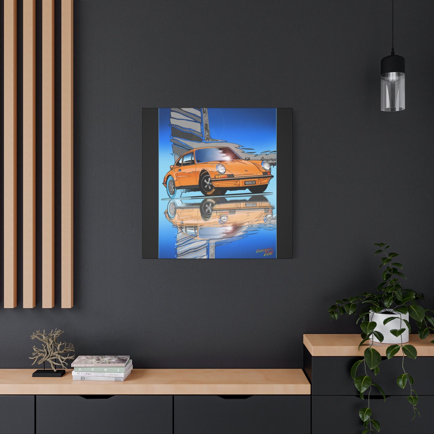 PORSCHE 911 CARRERA RSR IROC Fireball Art Canvas Print