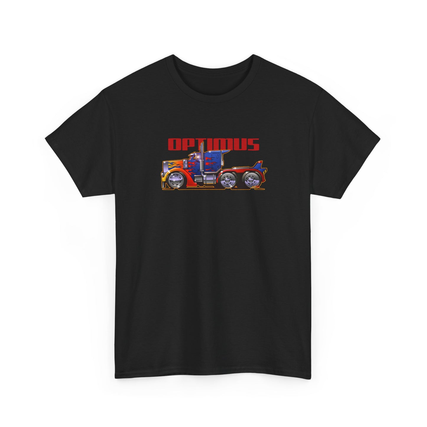 TRANSFORMERS OPTIMUS PRIME Semi Truck Fireball Art Tee Shirt - Multiples