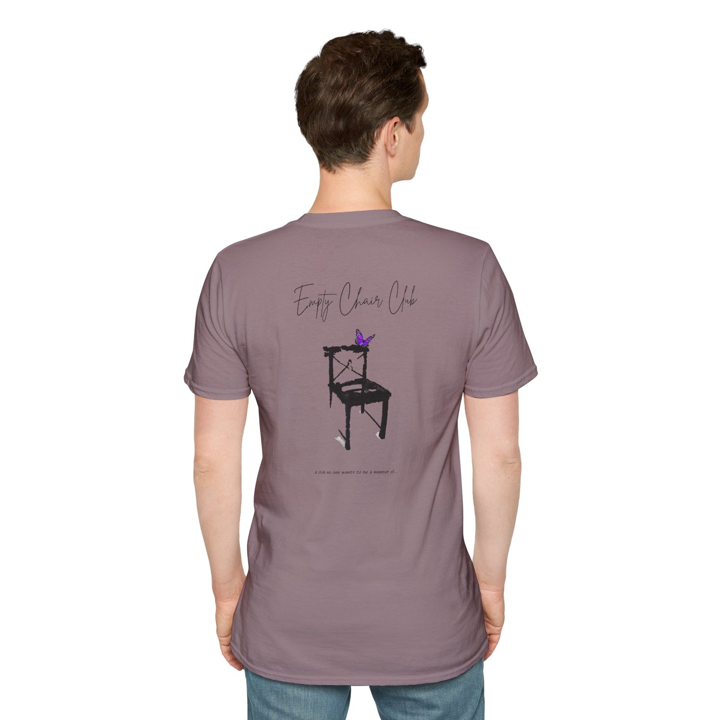 EMPTY CHAIR CLUB Unisex Softstyle T-Shirt - Casual Comfort for Relaxation and Reflection