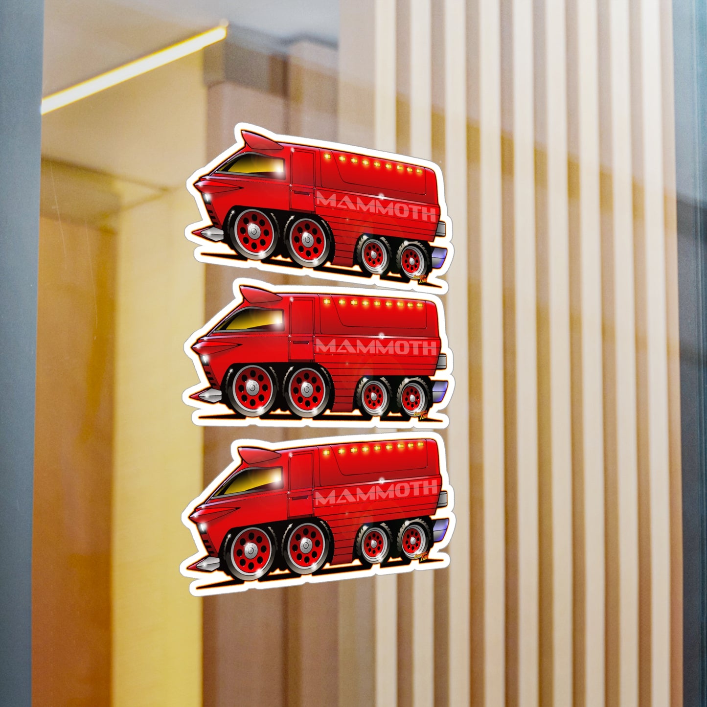 SPEED RACER MAMMOTH CAR Fireball Art Decal Stickers - 4 Sizes