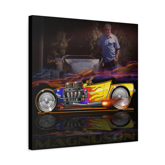 MAGNUSON Track Roadster Hot Rod Fireball Art Canvas Print