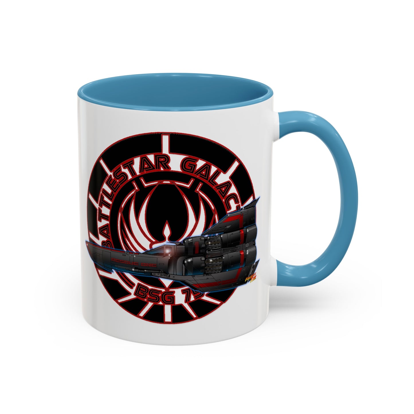 BATTLESTAR GALACTICA Viper Concept Art Crest Coffee Mug 11 and 15oz