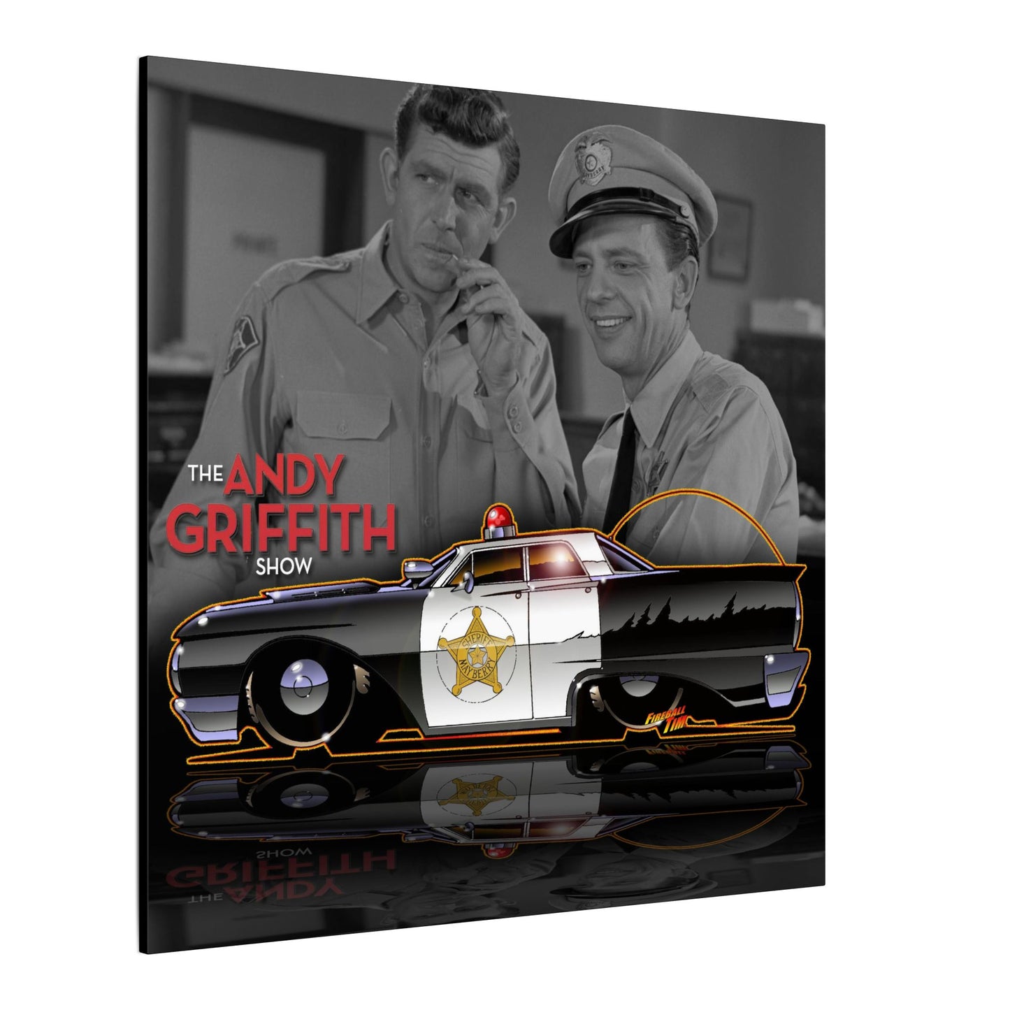 ANDY GRIFFITH SHOW 1963 Ford Galaxie Police Patrol Car Canvas Art Print - 2 Sizes