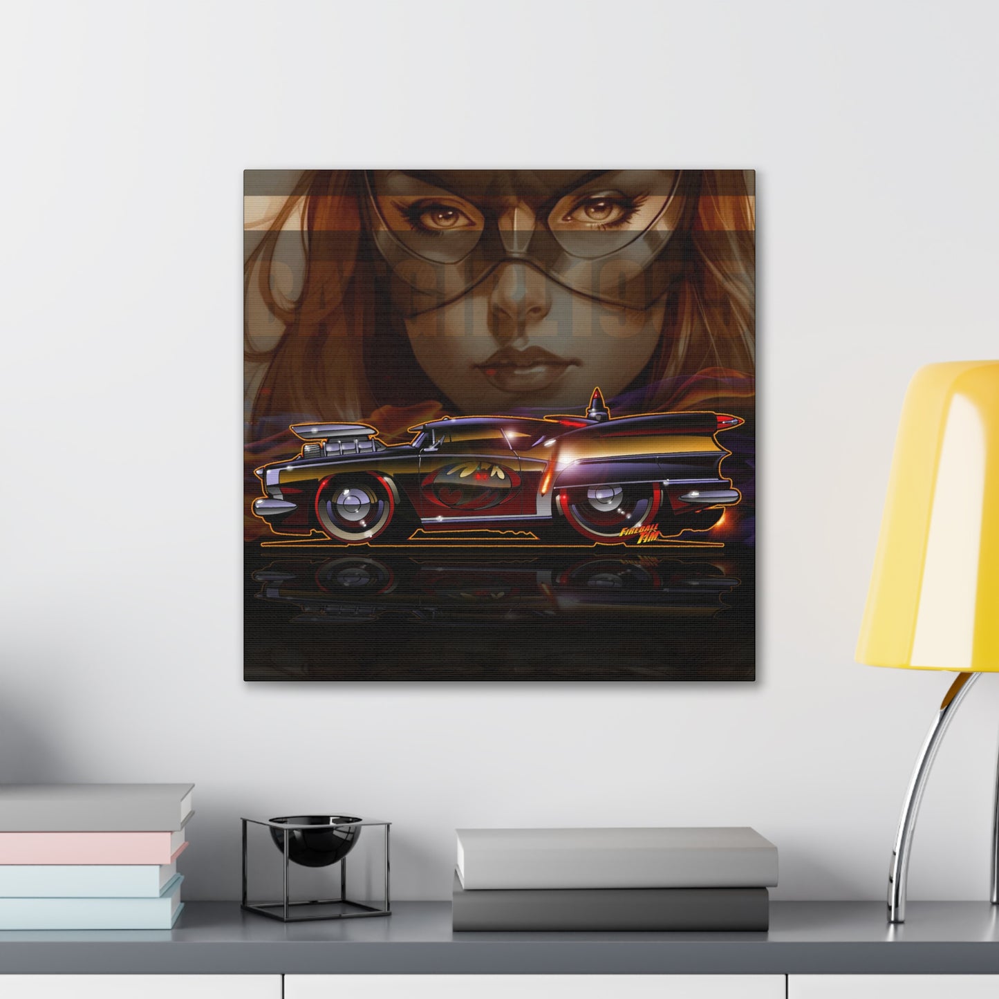 BATMAN 1955 BATMOBILE Concept Canvas Art Print - 2 Sizes