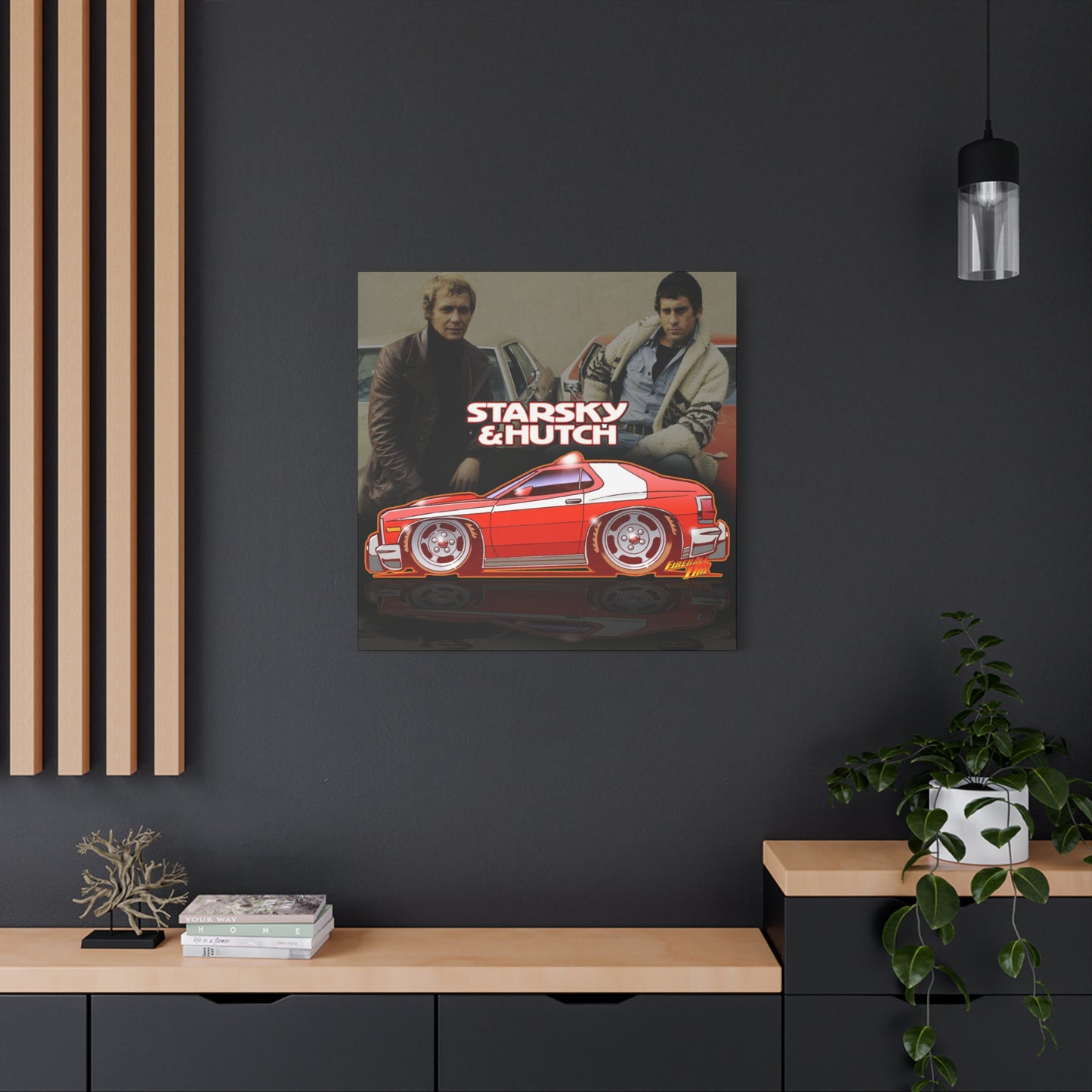 STARSKY AND HUTCH Fireball Art Canvas Wall Print