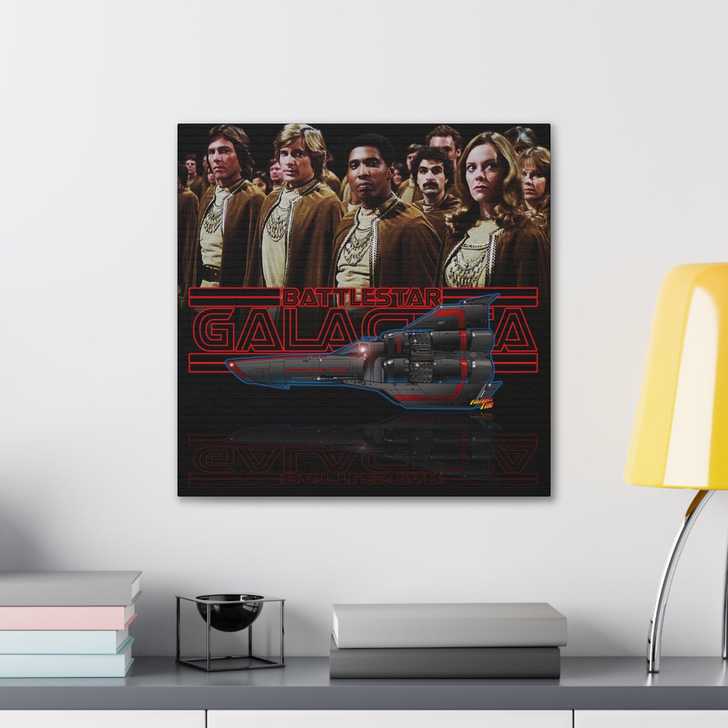 BATTLESTAR GALACTICA Colonial Viper Spaceship Canvas Wall Art Print 2 Sizes
