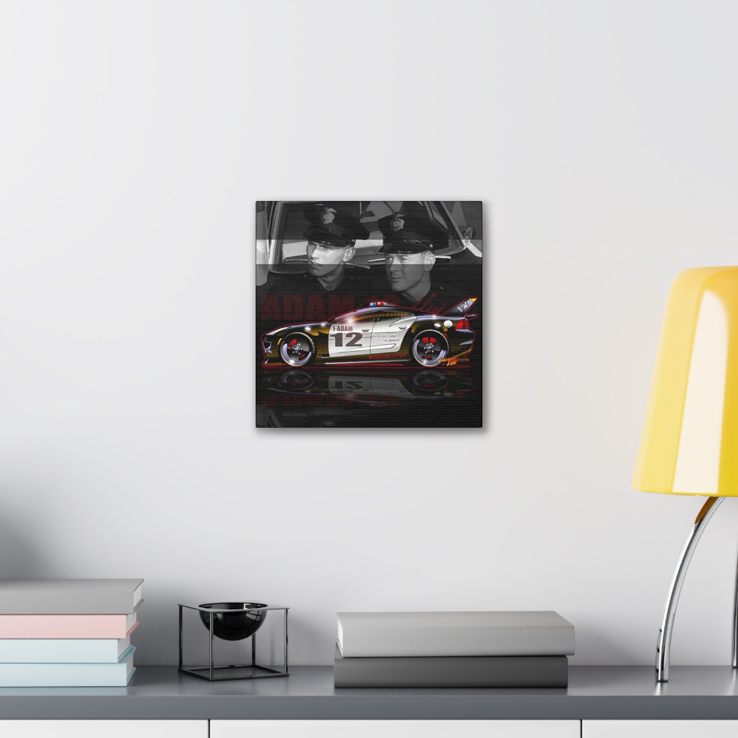 ADAM 12 FISKER KARMA Police Car Canvas Art Print - 2 Sizes