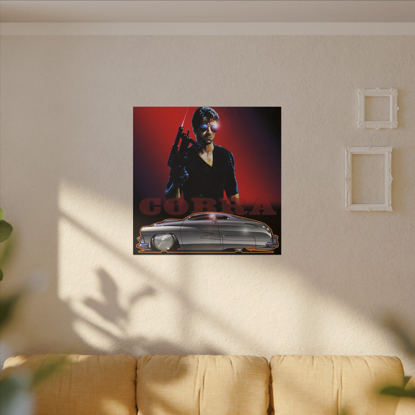 COBRA MERCURY Sylvester Stallone Movie Car Fireball Art Canvas Print