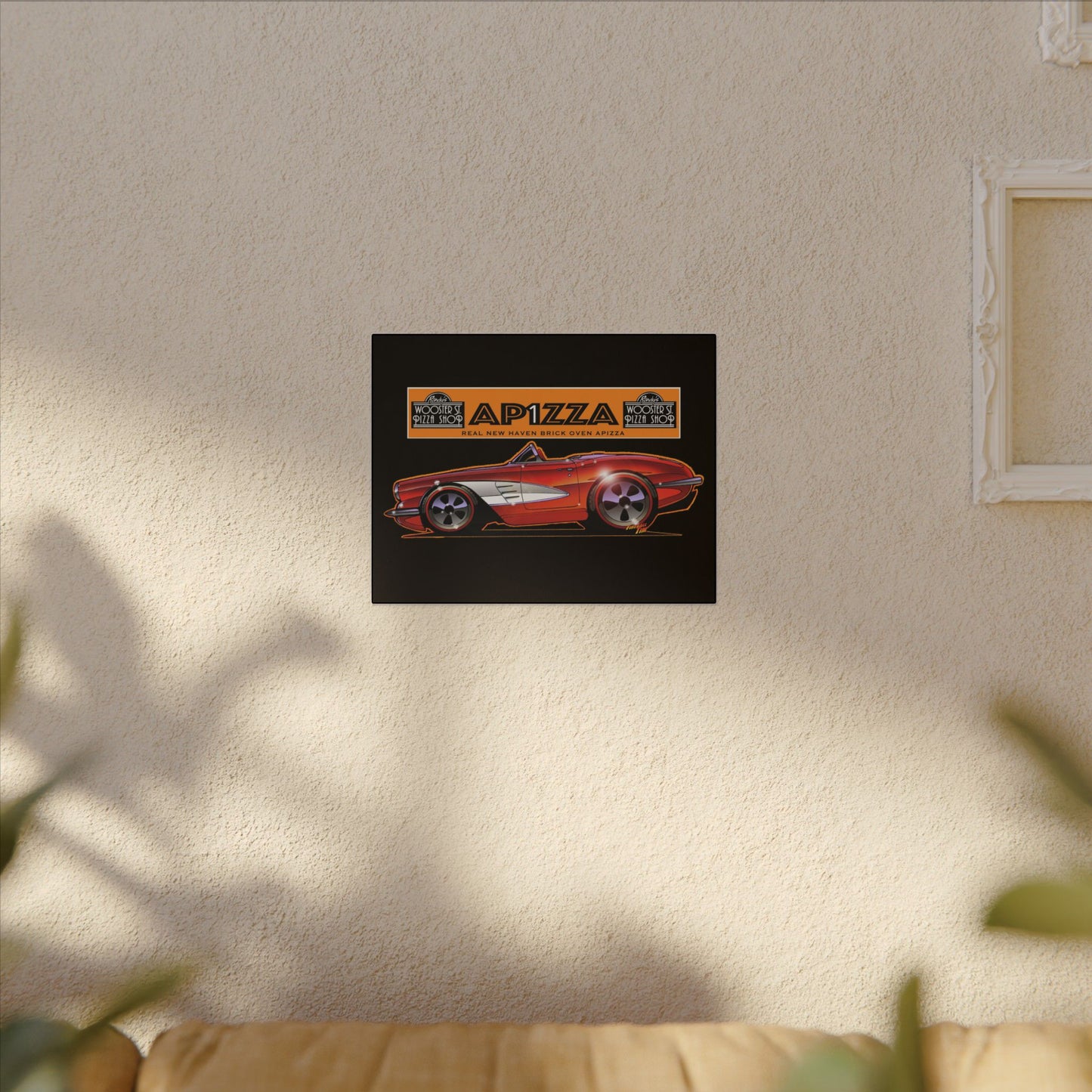 CORVETTE 1958 APIZZA 1 Fireball Art Canvas Print