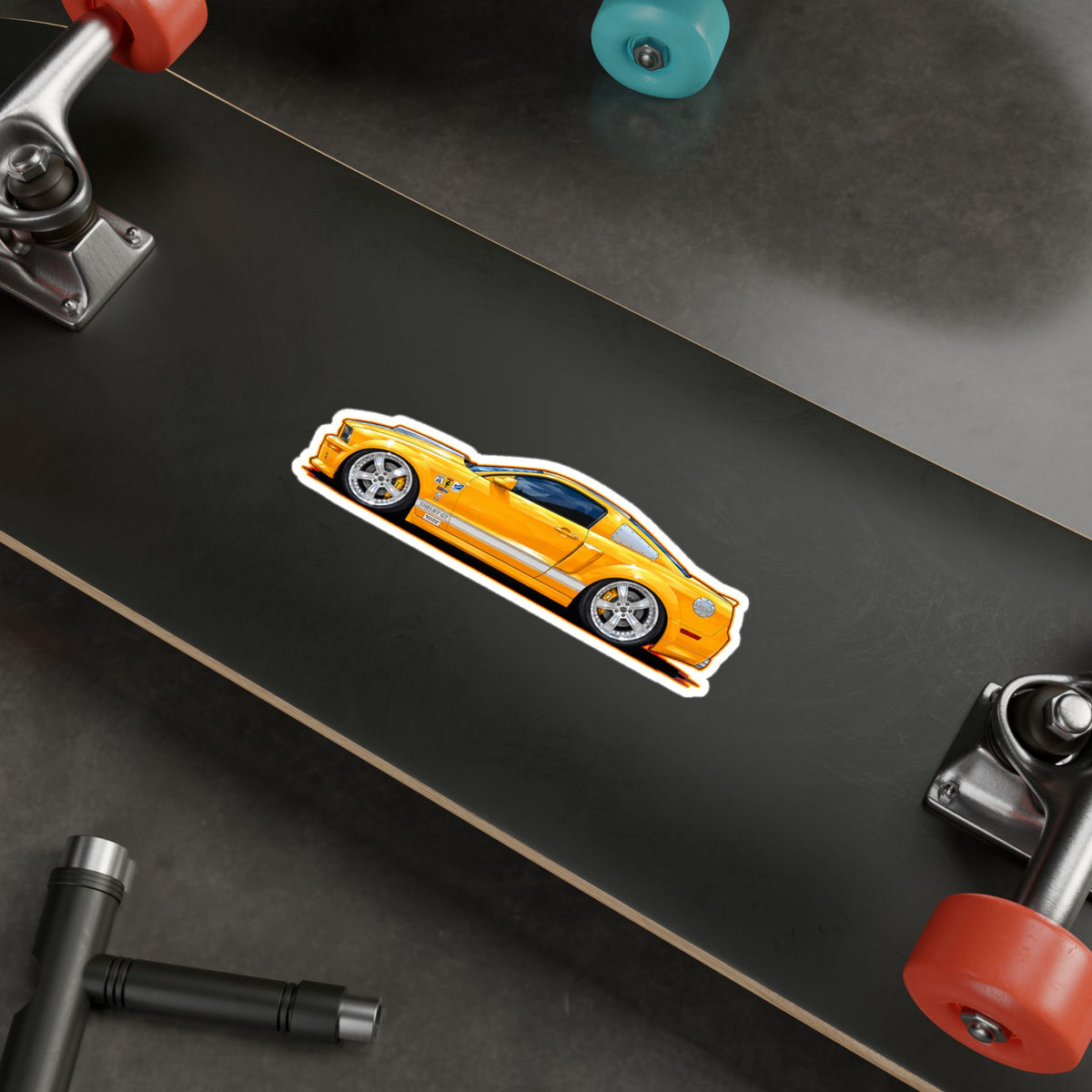 FORD MUSTANG SHELBY GT-C 2008 Collectible Fireball Art Stickers in 4 Sizes