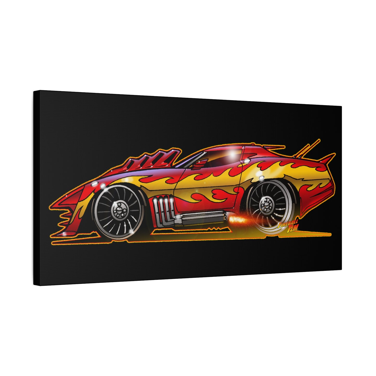 CORVETTE SUMMER Movie Car Fireball Art Canvas Print