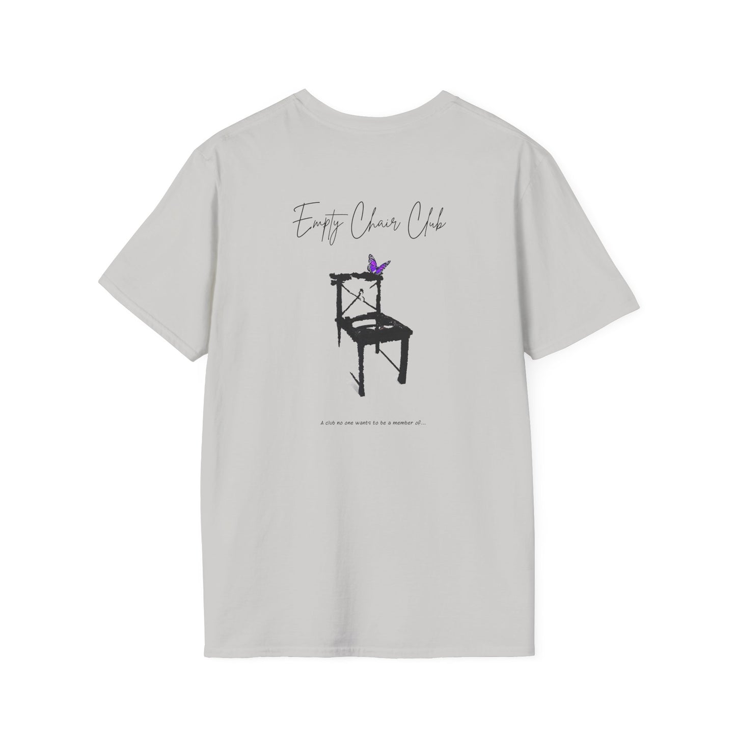 EMPTY CHAIR CLUB Unisex Softstyle T-Shirt - Casual Comfort for Relaxation and Reflection