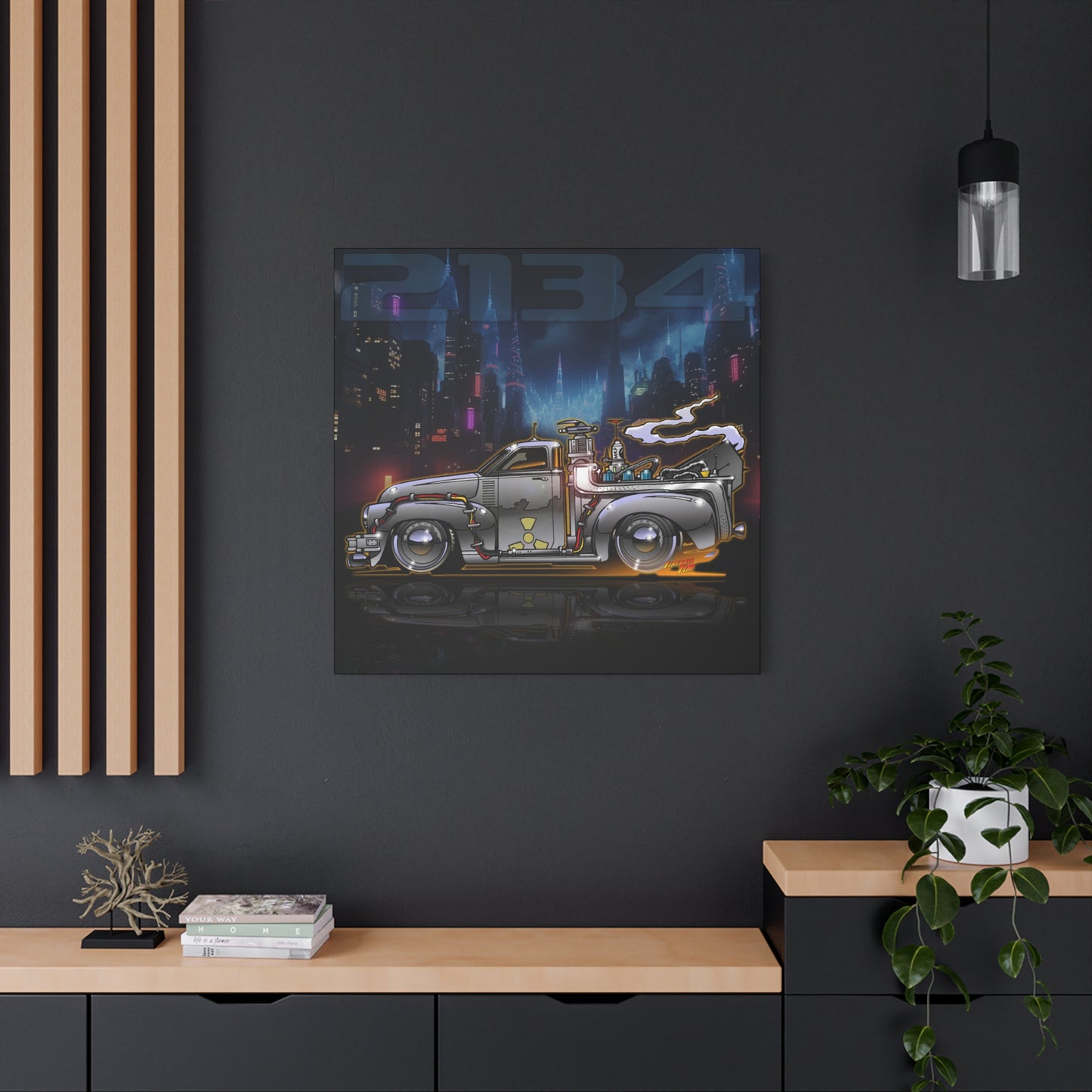 BACK THE THE FUTURE Chevy 3100 Pickup Time Machine Canvas Art Wall Print - 2 Sizes