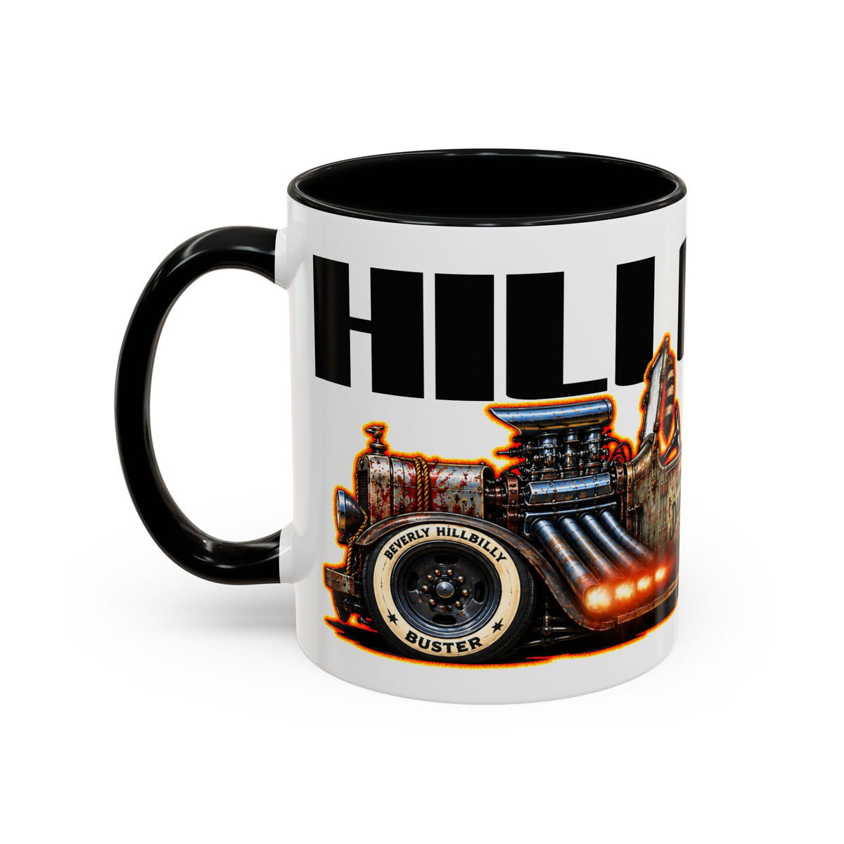BEVERLY HILLBILLIES Hillbilly Buster Hot Rod Collectible Fireball Art Coffee Mug - 2 Sizes