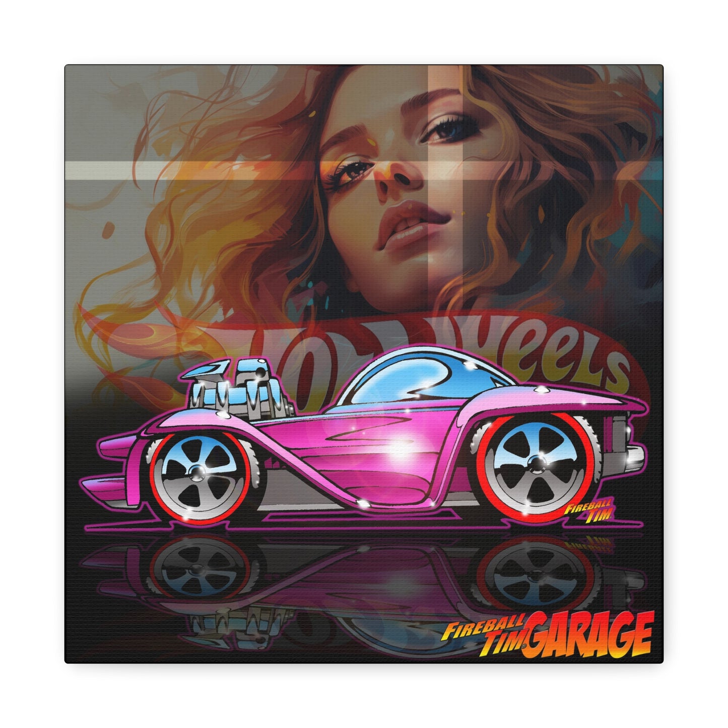 Hot Wheels BEATNIK BANDIT Diecast Redline Concept Art Canvas Print 12x12