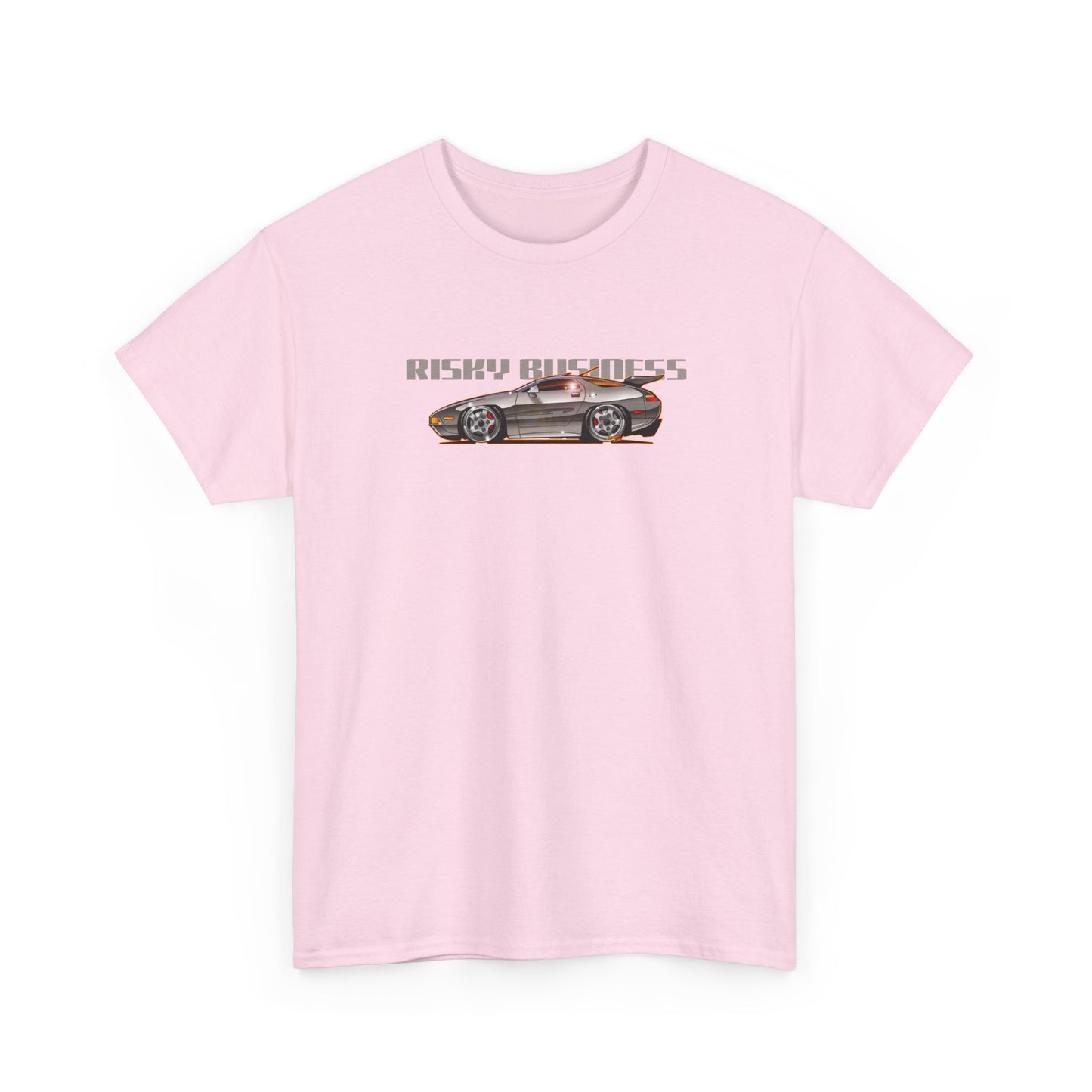 RISKY BUSINESS Porsche 928 Fireball Art Cotton Tee Shirt - Colors