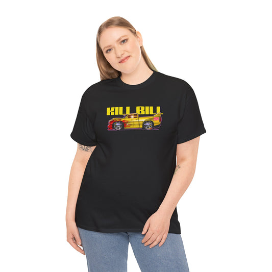 KILL BILL PUSSY WAGON Chevy Pickup Truck Fireball Art Tee Shirt - Multiple Sizes
