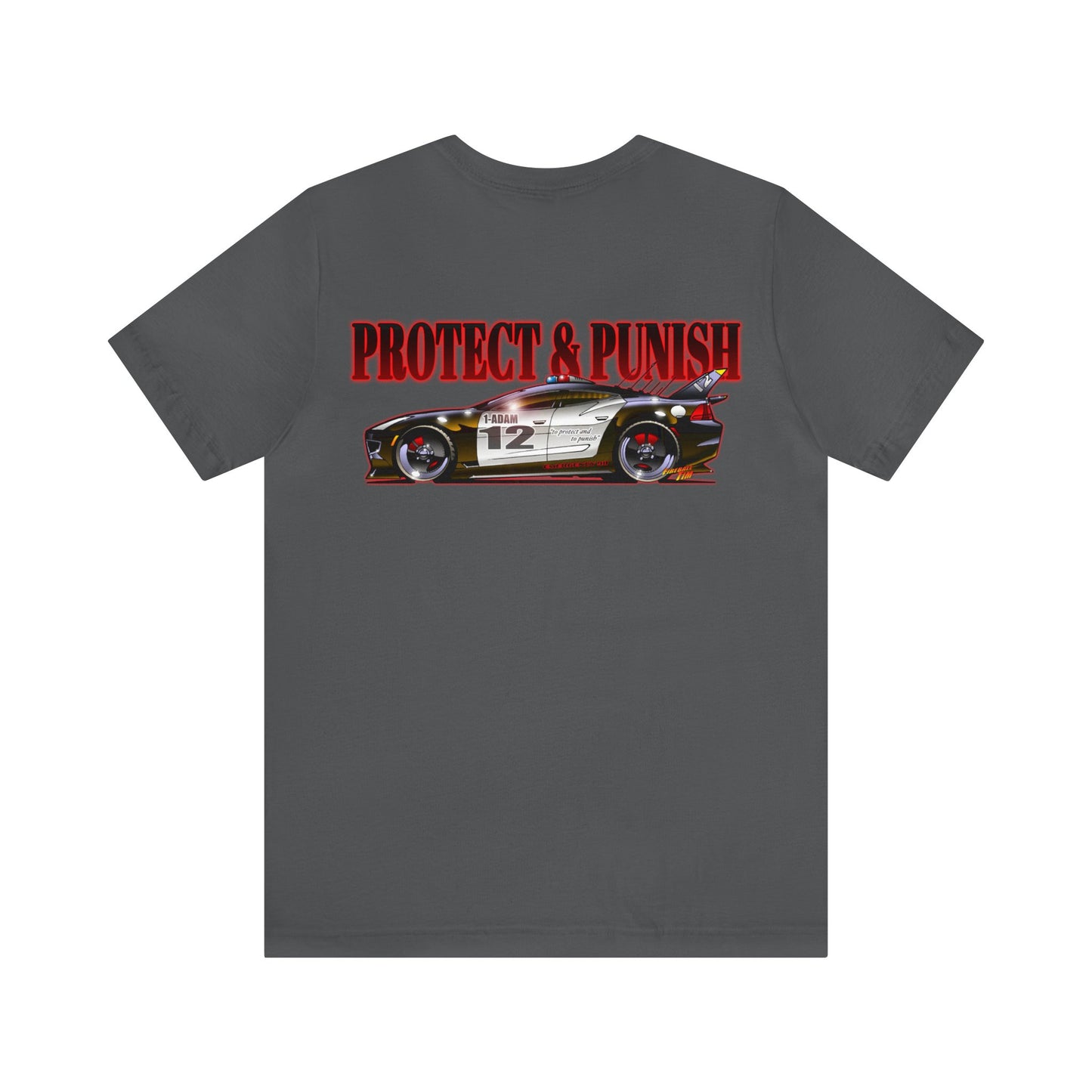 ADAM 12 PROTECT & PUNISH Fisker Police Car Unisex Jersey Short Sleeve Tee in 7 Colors