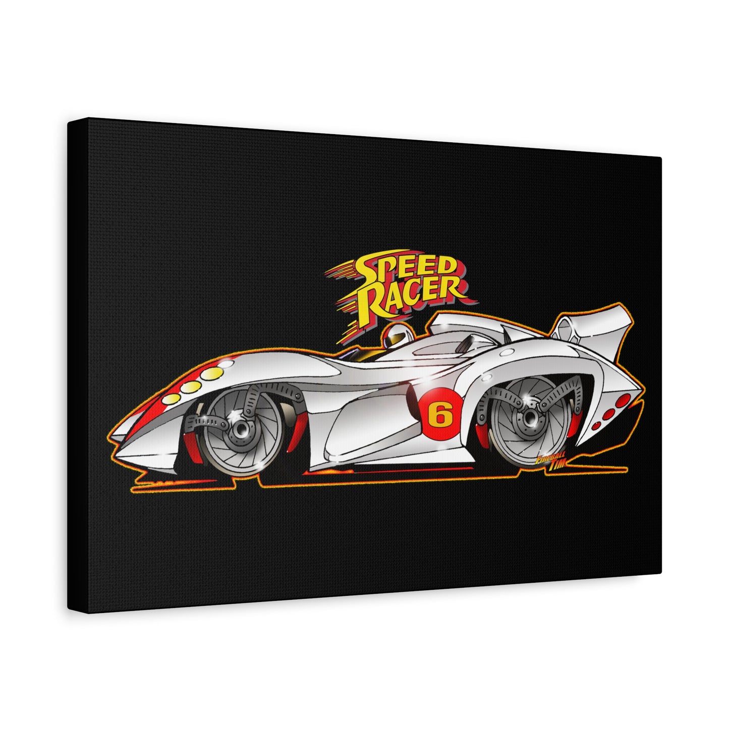 SPEED RACER MACH 6 Fireball Art Collectible Canvas Print - Multiple Sizes