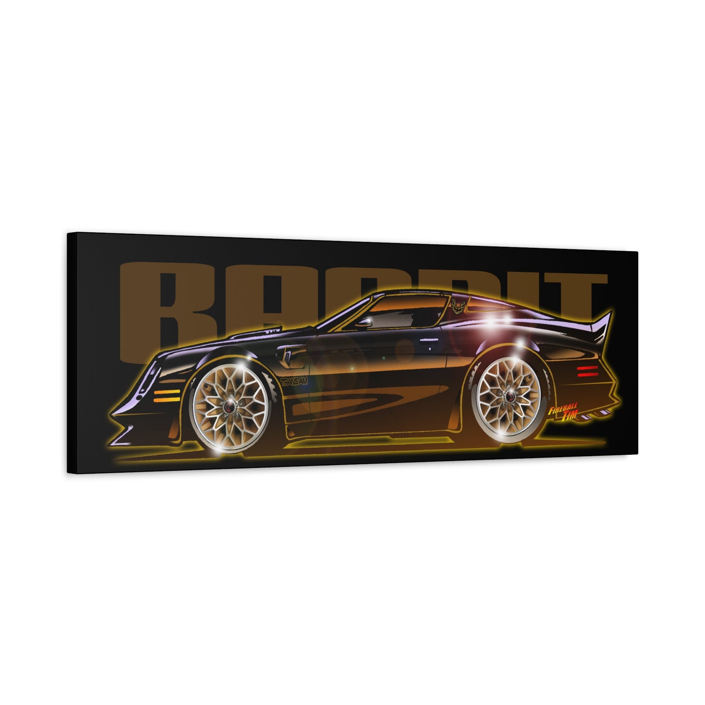 SMOKEY AND THE BANDIT Pontiac Trans Am Fireball Art Canvas Print - Sizes