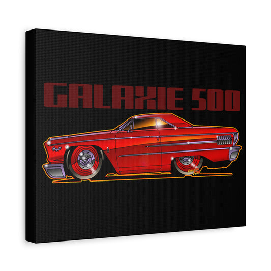 GALAXIE 500 427R Code 1963 1/2 Collectible Fireball Art Canvas Print
