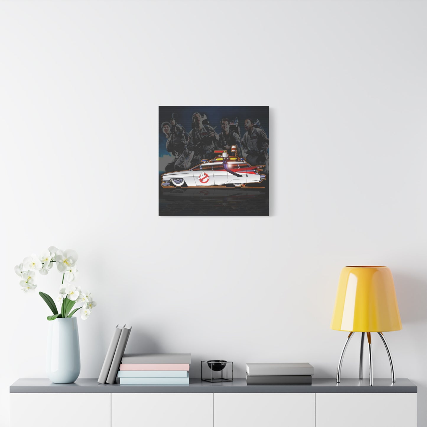 GHOSTBUSTERS ECTO 1 Cadillac Ambulance Canvas Art Wall MASTERPRINT 3 Sizes