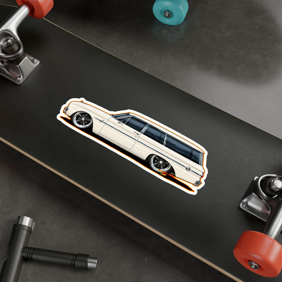 FORD FALCON WAGON Collectible Fireball Art Stickers in 4 Sizes