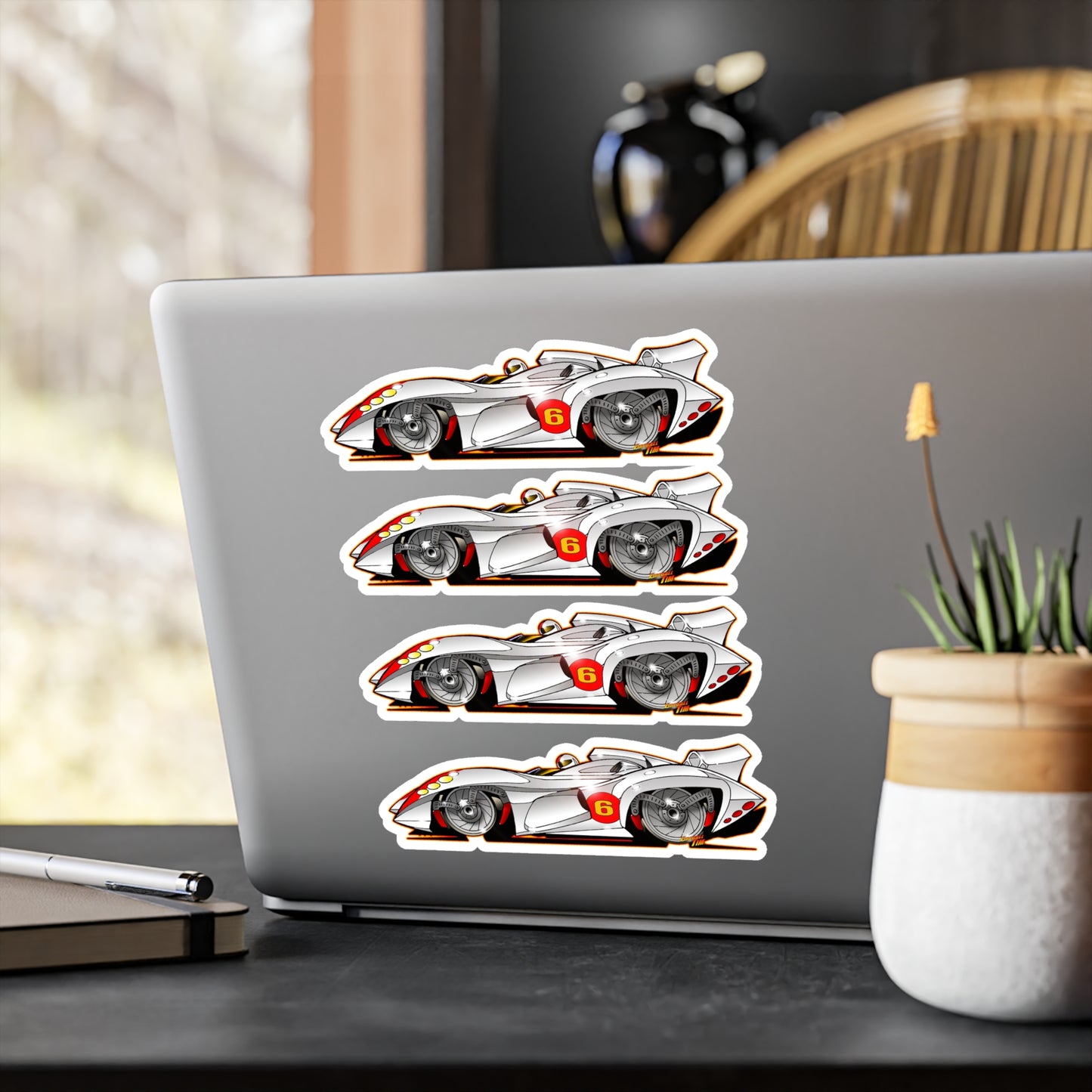SPEED RACER MACH 6 Fireball Art Decal Sticker Set