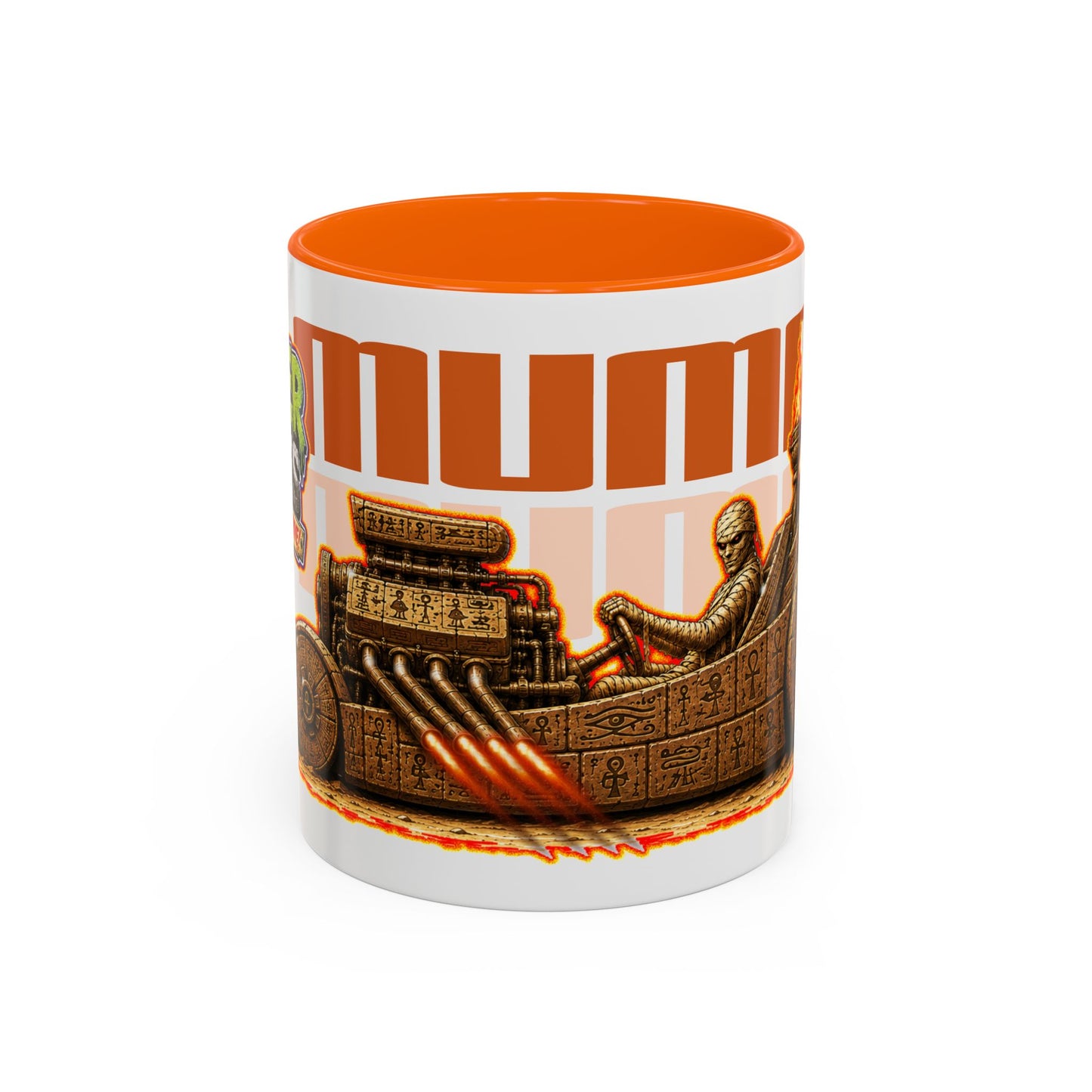 MONSTER MACHINES The Mummy Halloween Collectible Fireball Art Coffee Mug - 2 Sizes
