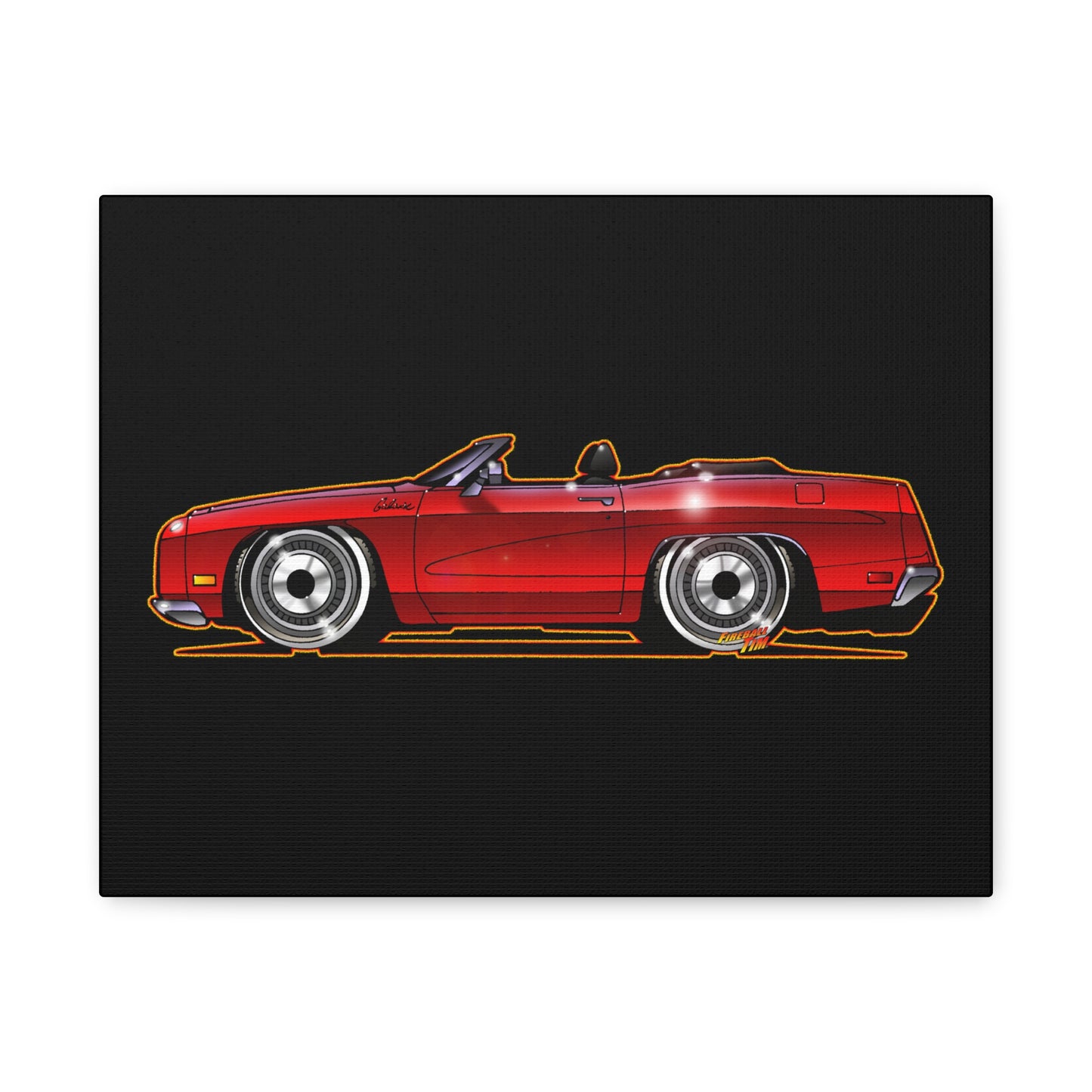 THE OMEGA MAN 1970 Ford Galaxie XL Fireball Art Collectible Canvas Print - 11x14