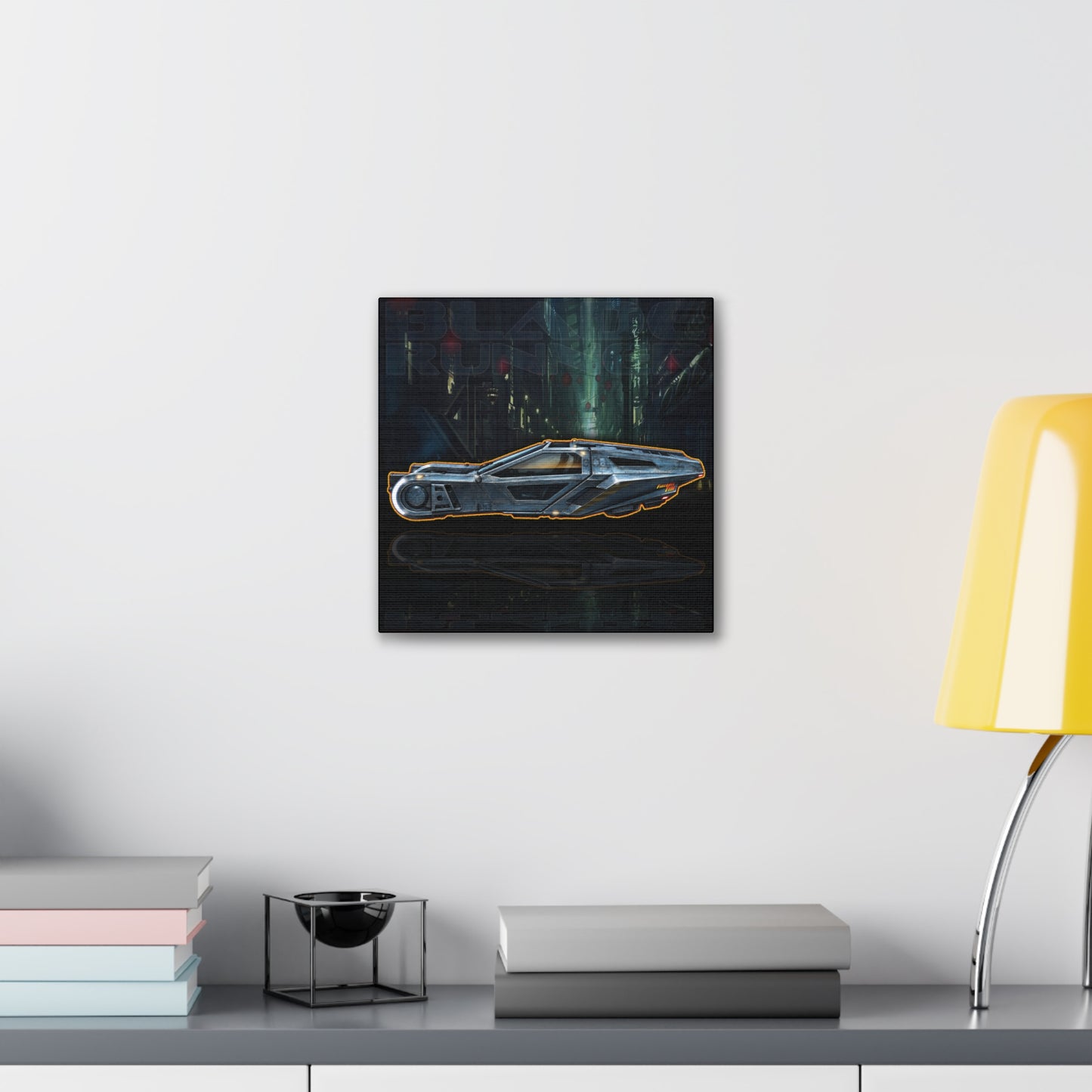 BLADE RUNNER 2049 SPINNER Collectible Fireball Art Canvas Stretched Print