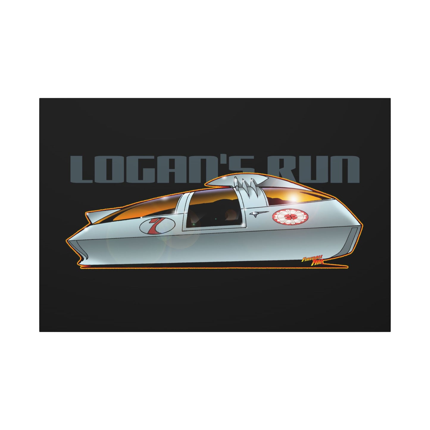 LOGAN'S RUN Sci Fi TV Car Collectible Fireball Art Canvas Print