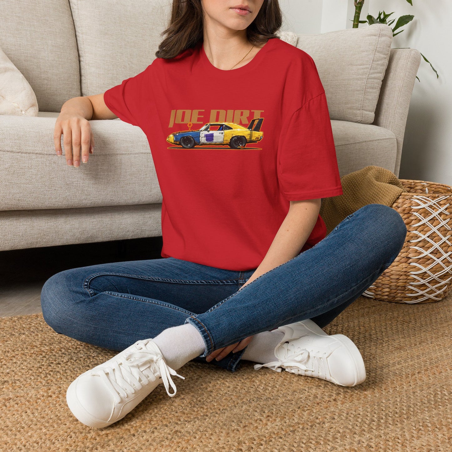 JOE DIRT 1969 Dodge Charger Daytona Collectible Fireball Art Tee Shirt