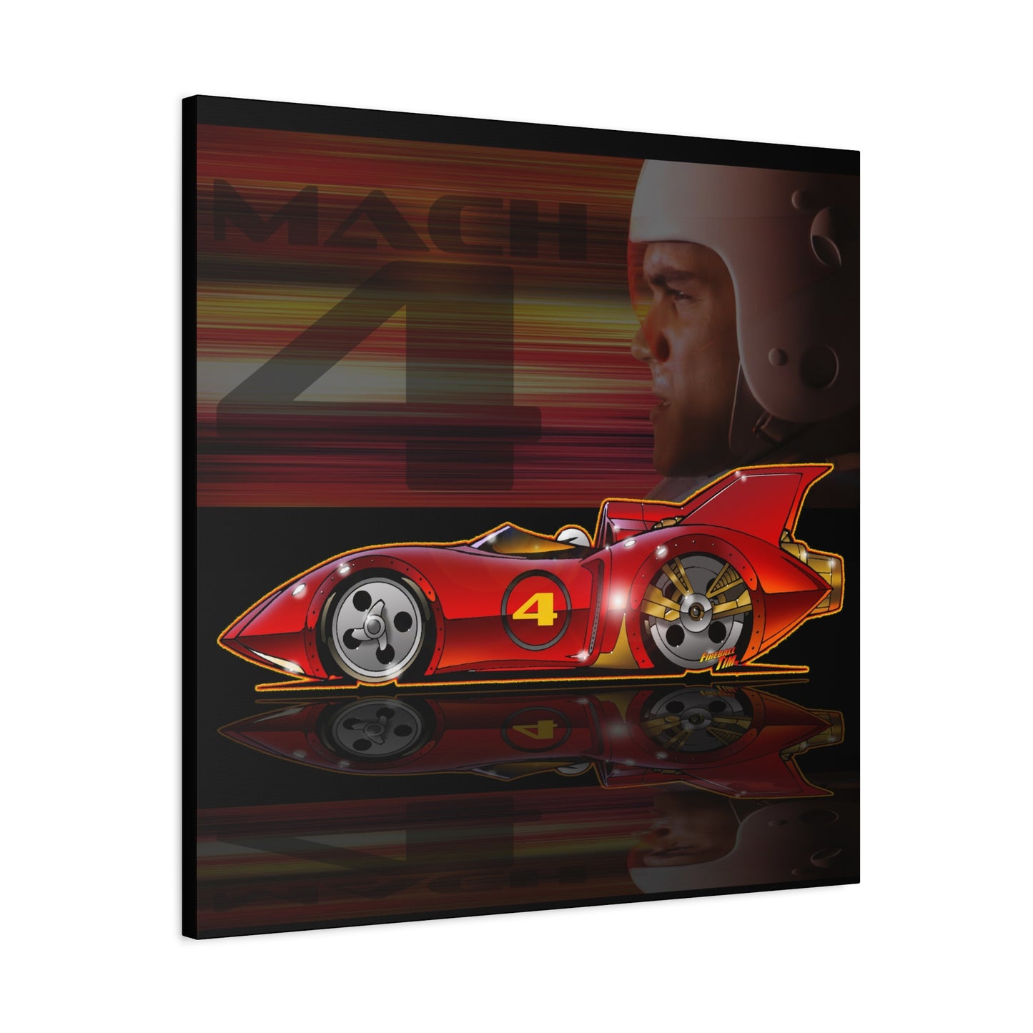 SPEED RACER MACH 4 Fireball Art Canvas Wall Print