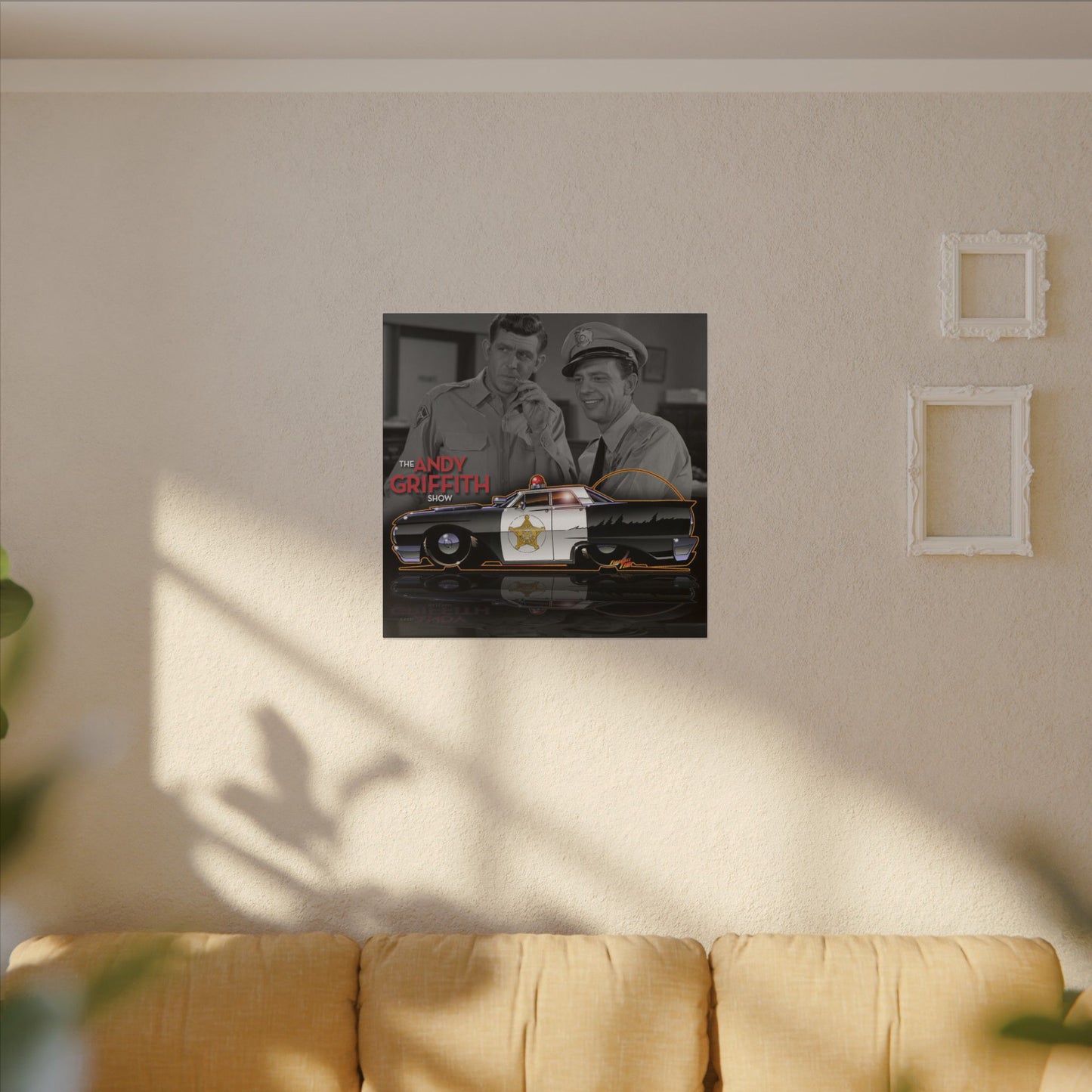 ANDY GRIFFITH SHOW 1963 Ford Galaxie Police Patrol Car Canvas Art Print - 2 Sizes