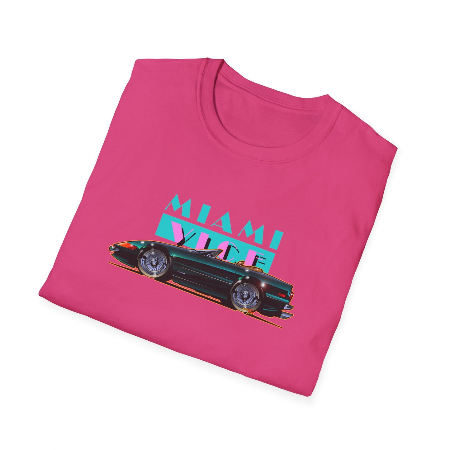 MIAMI VICE Ferrari Daytona Concept Art Softstyle T-Shirt Multiple Colors