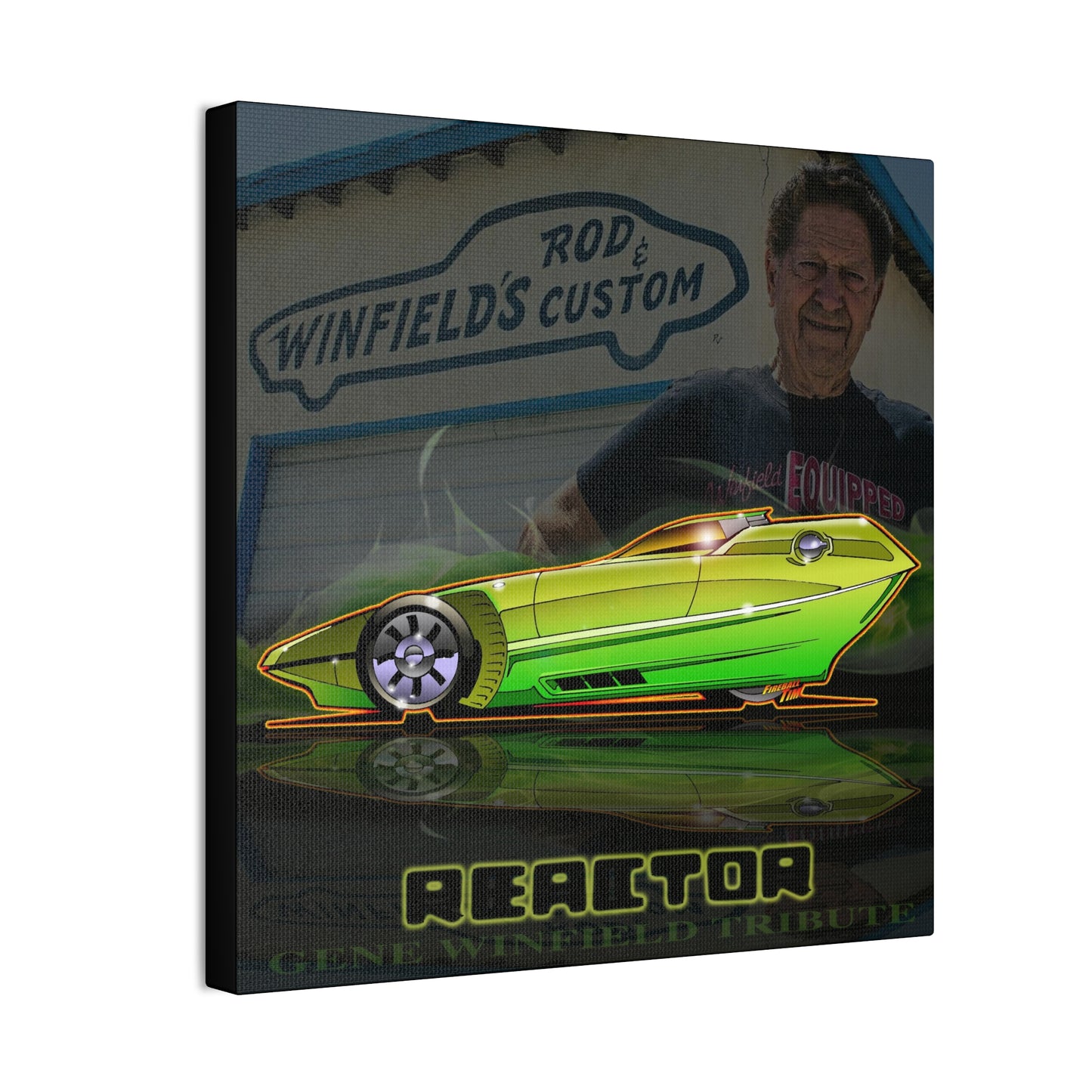 REACTOR KUSTOM Gene Winfield Tribute Canvas Art Print - 2 Sizes