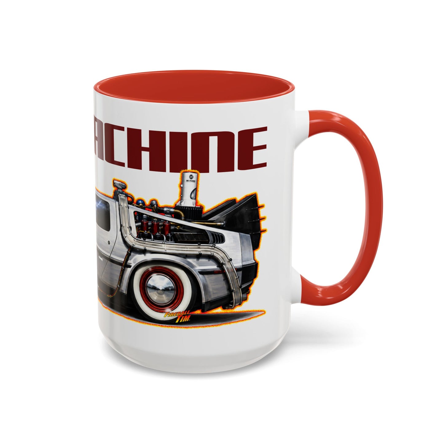 BACK to the FUTURE 3 1885 Delorean Time Machine Collectible Fireball Art Coffee Mug - 2 Sizes