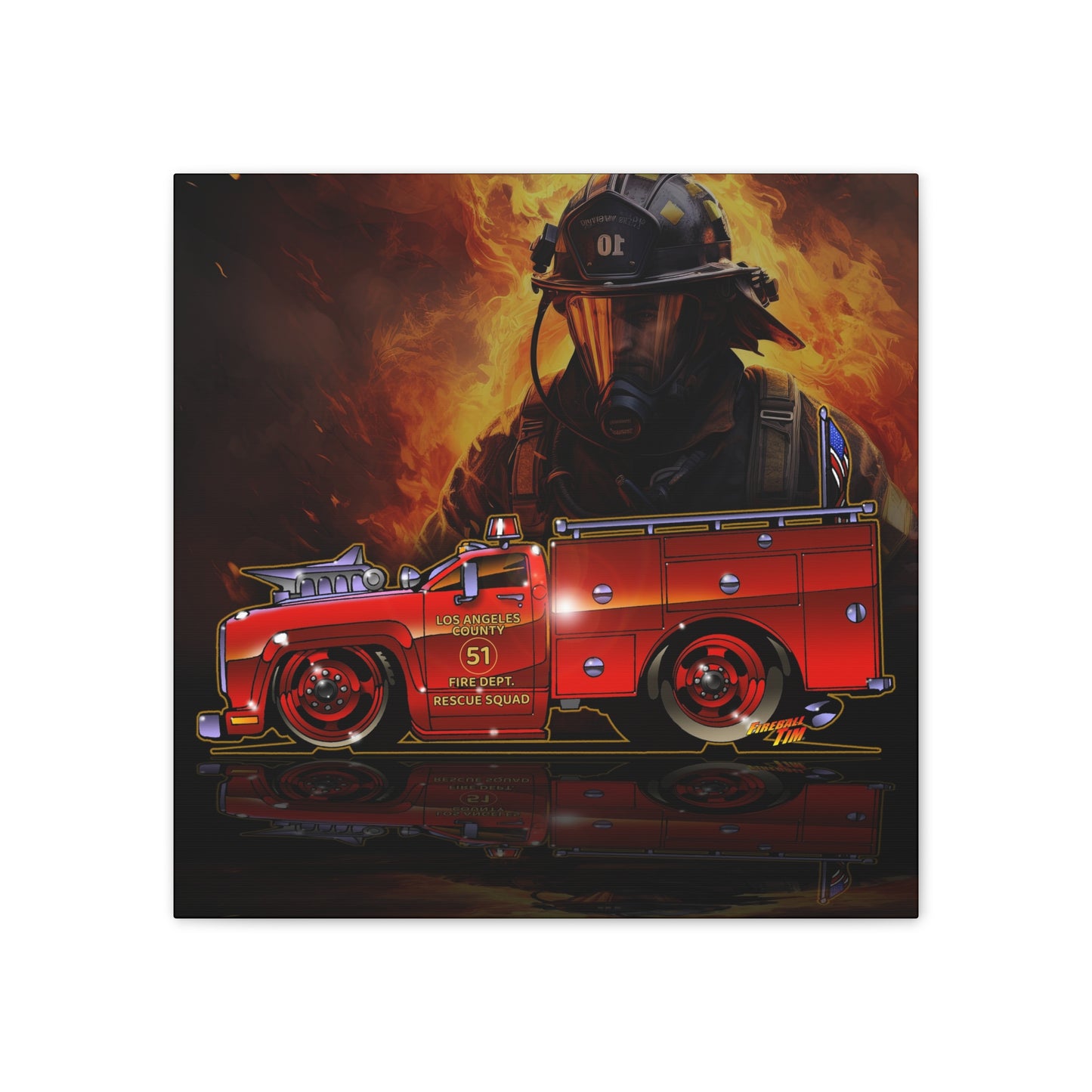 EMERGENCY SQUAD 51 Paramedic Truck TV Show Canvas Art Print 2 Sizes