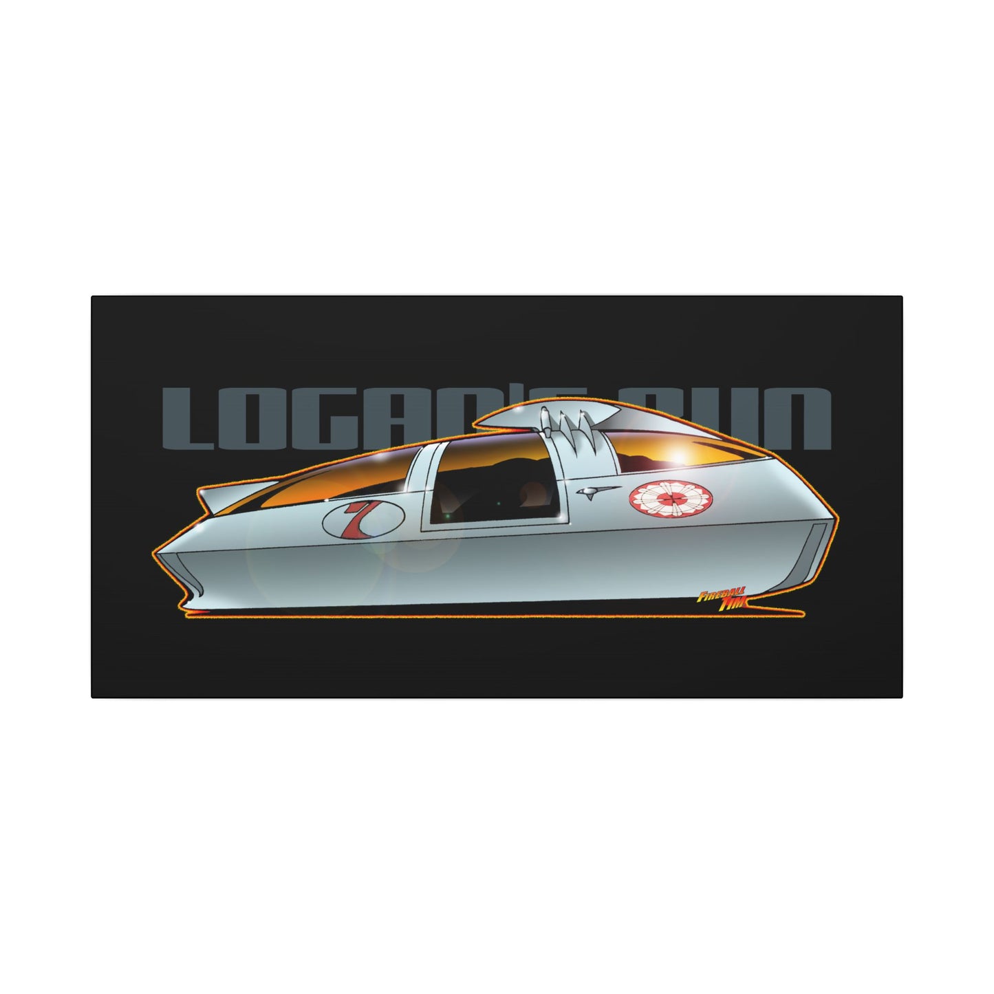 LOGAN'S RUN Sci Fi TV Car Collectible Fireball Art Canvas Print