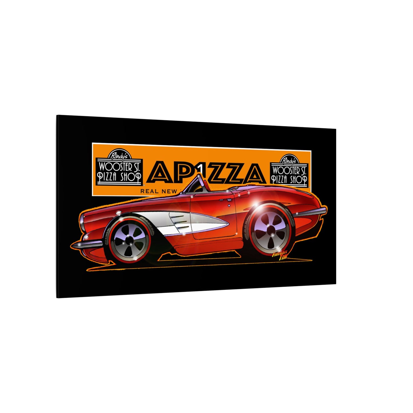 CORVETTE 1958 APIZZA 1 Fireball Art Canvas Print