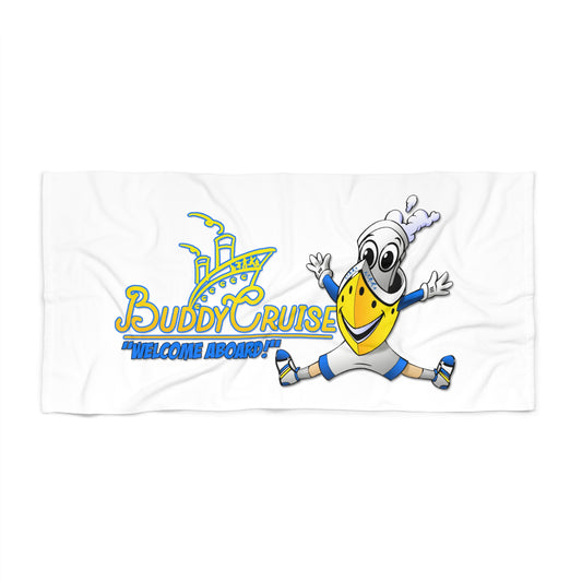 BUDDY CRUISE Bright White Beach Towel 30X60