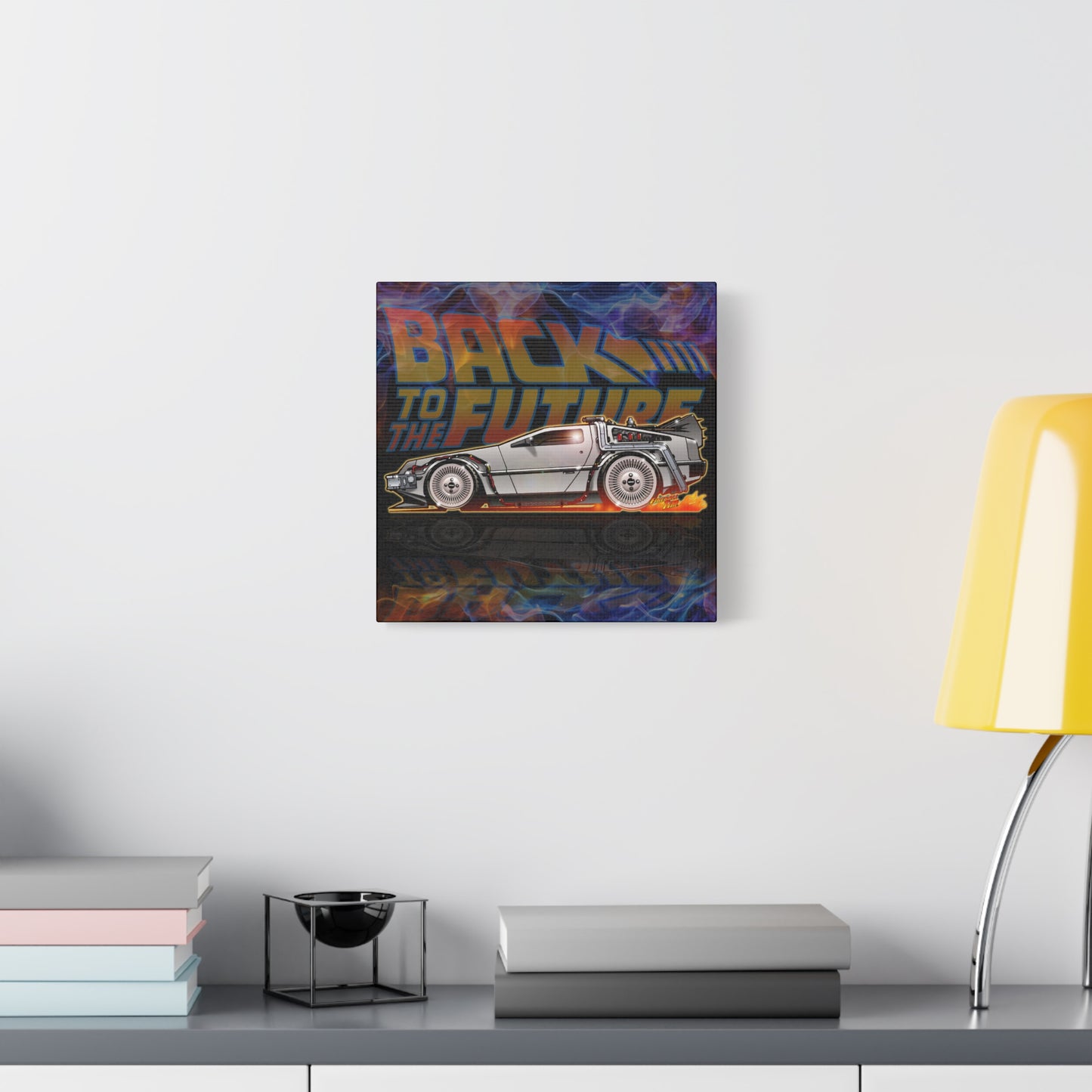 BACK to the FUTURE Delorean Time Machine Canvas Art Wall Print