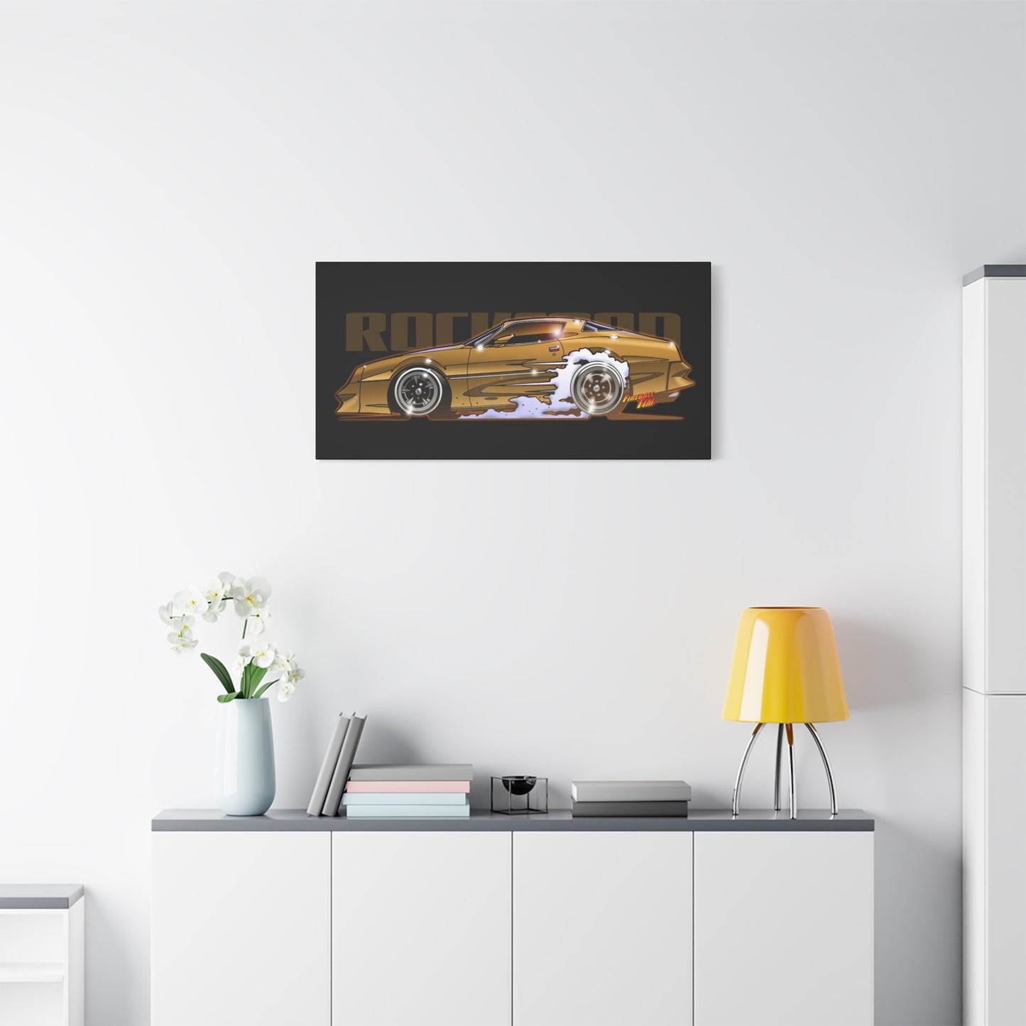 ROCKFORD FILES Pontiac Firebird Fireball Art Canvas Wall Print