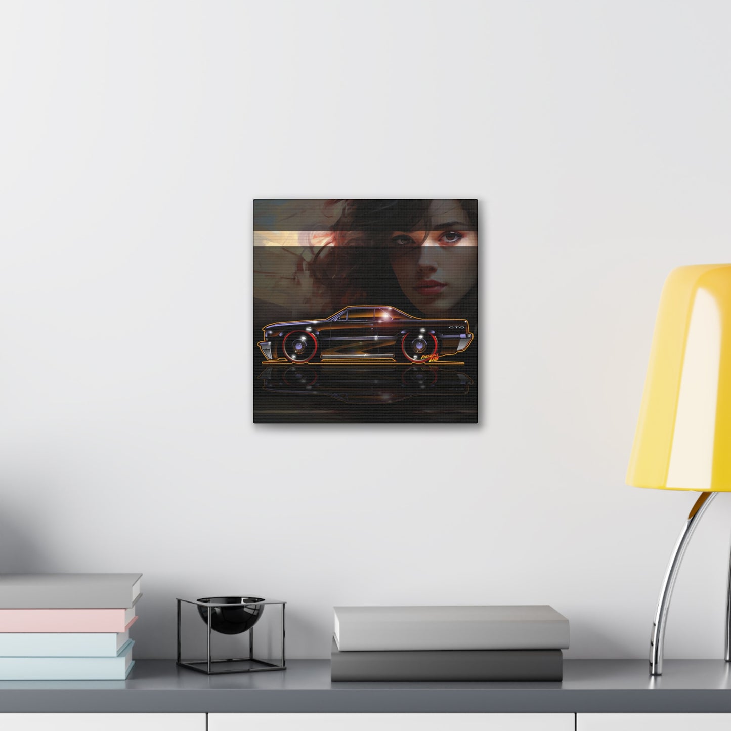 PONTIAC BONNEVILLE 1964 Fireball Art Canvas Print