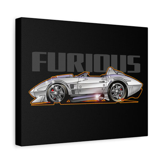 FAST AND FURIOUS Grand Sport Stingray Corvette Fireball Art Canvas Art Wall Print