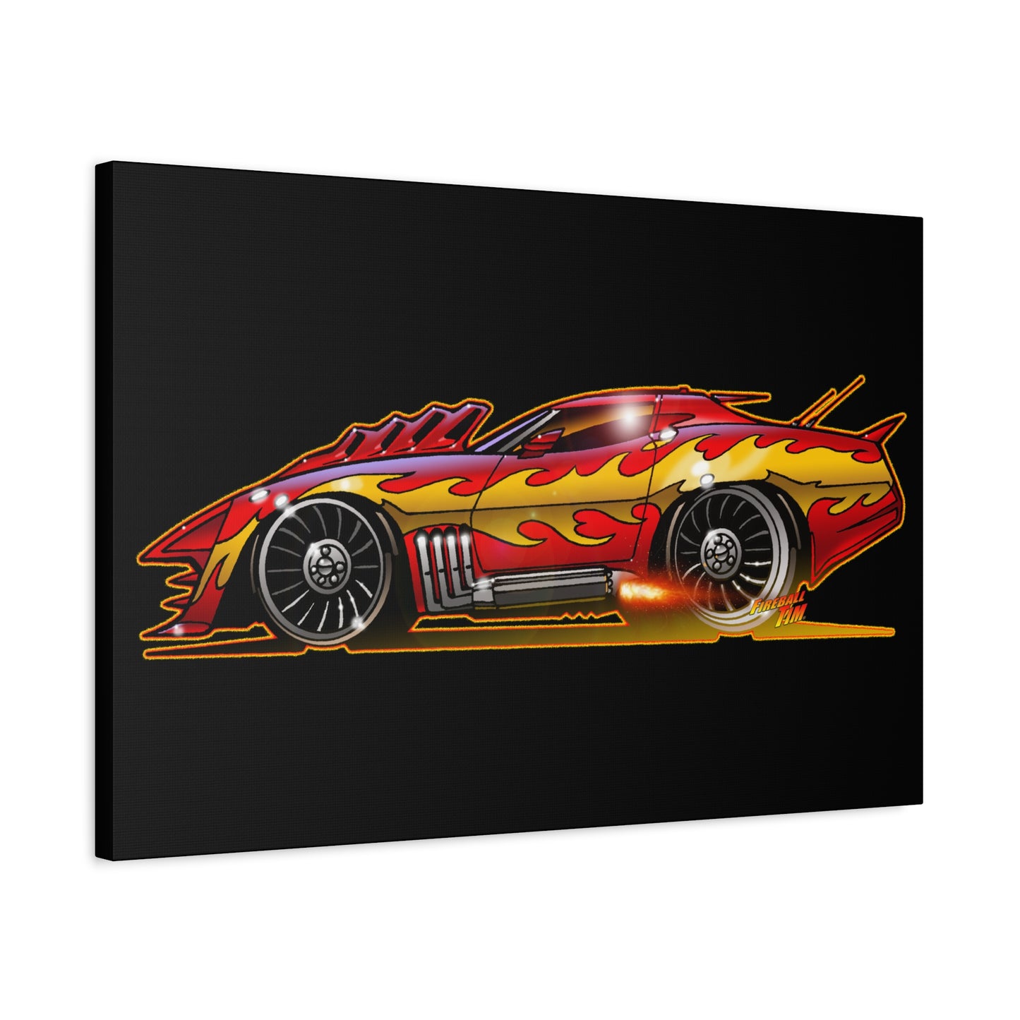 CORVETTE SUMMER Movie Car Fireball Art Canvas Print