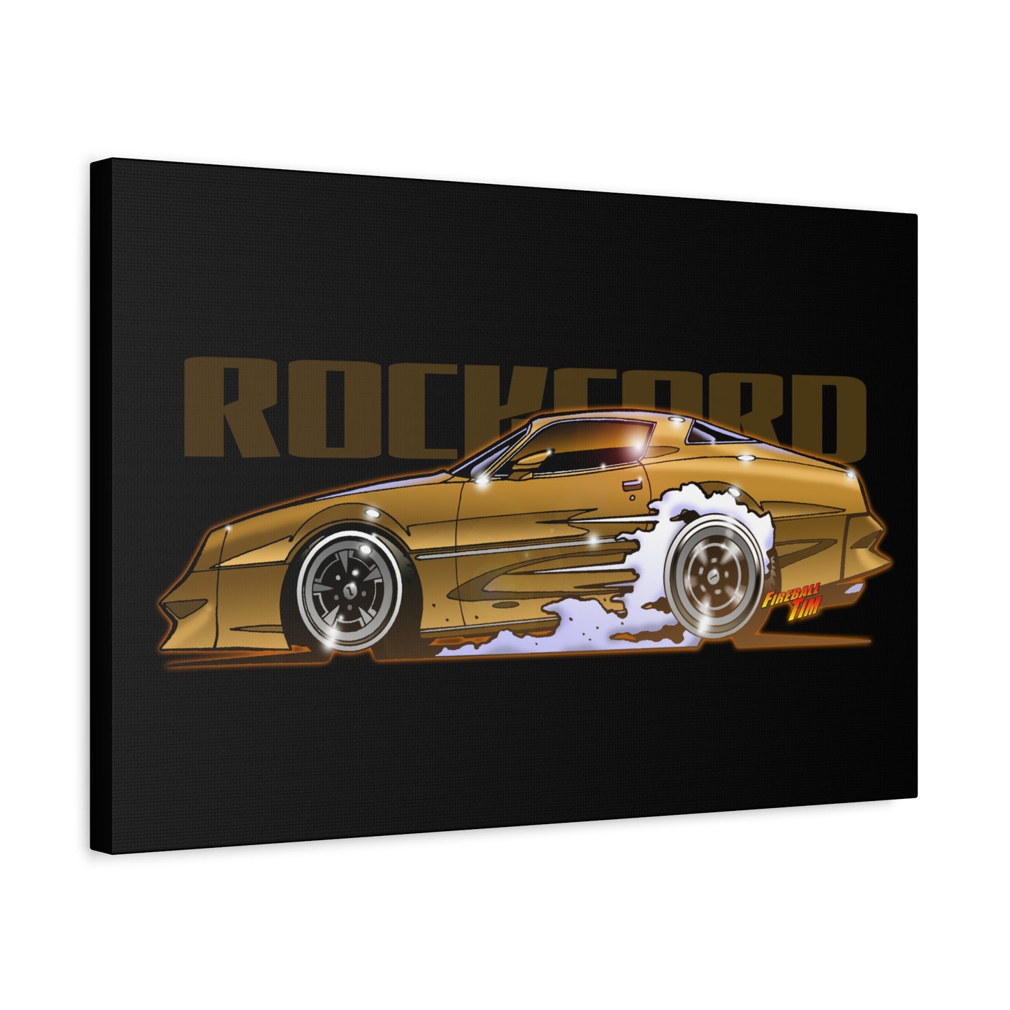 ROCKFORD FILES Pontiac Firebird Fireball Art Canvas Wall Print
